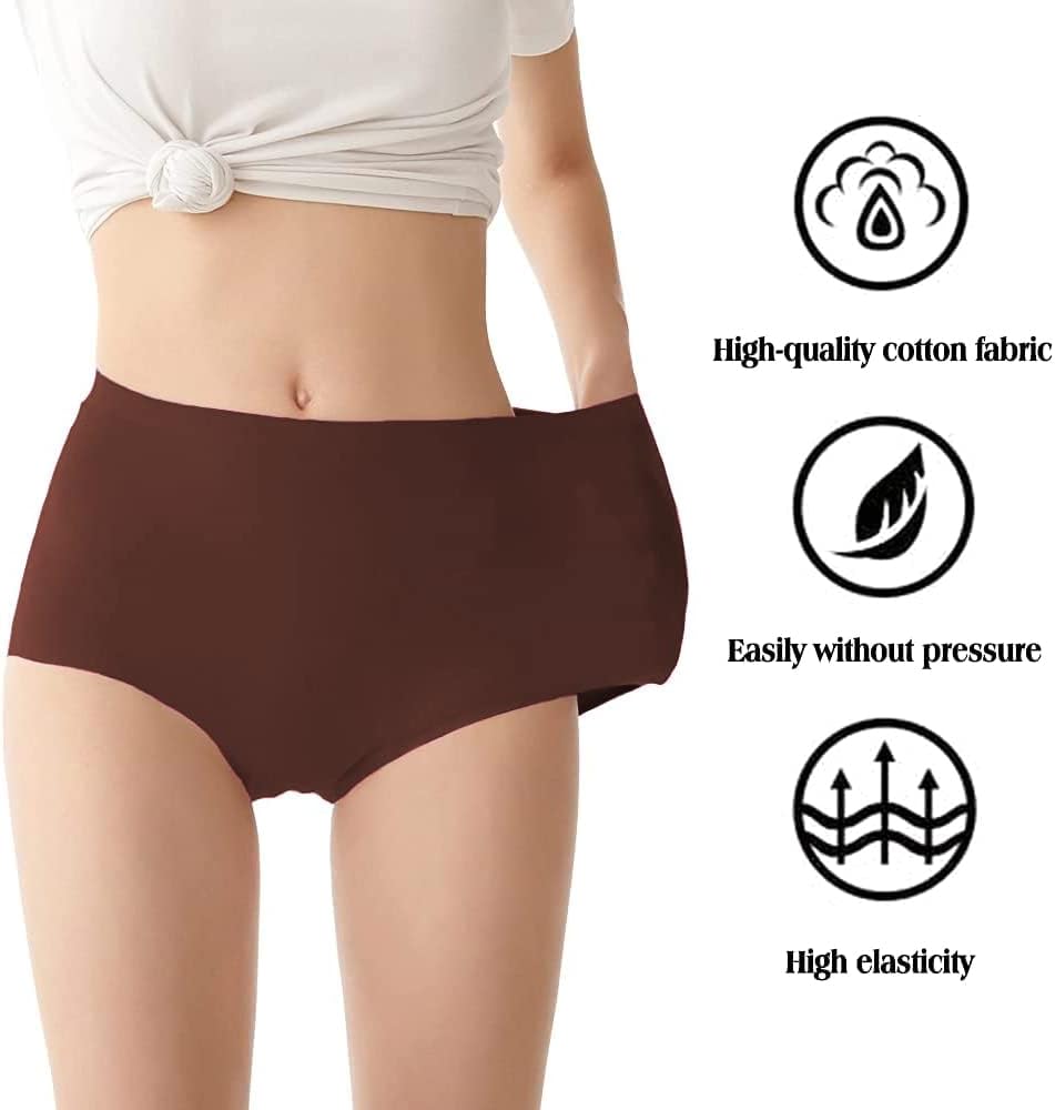 High Waist Briefs Underwear for Women Seamless Panties Multi Pack