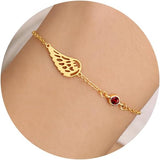 Hismart Sympathy Gifts for Loss of Loved One Memorial Bracelets for Women Gold Angel Wing Memory Bracelet Sorry for Your Loss Gifts Remembrance Bereavement Retro Grief Condolences Birthday Jewelry