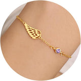 Hismart Sympathy Gifts for Loss of Loved One Memorial Bracelets for Women Gold Angel Wing Memory Bracelet Sorry for Your Loss Gifts Remembrance Bereavement Retro Grief Condolences Birthday Jewelry