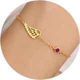 Hismart Sympathy Gifts for Loss of Loved One Memorial Bracelets for Women Gold Angel Wing Memory Bracelet Sorry for Your Loss Gifts Remembrance Bereavement Retro Grief Condolences Birthday Jewelry