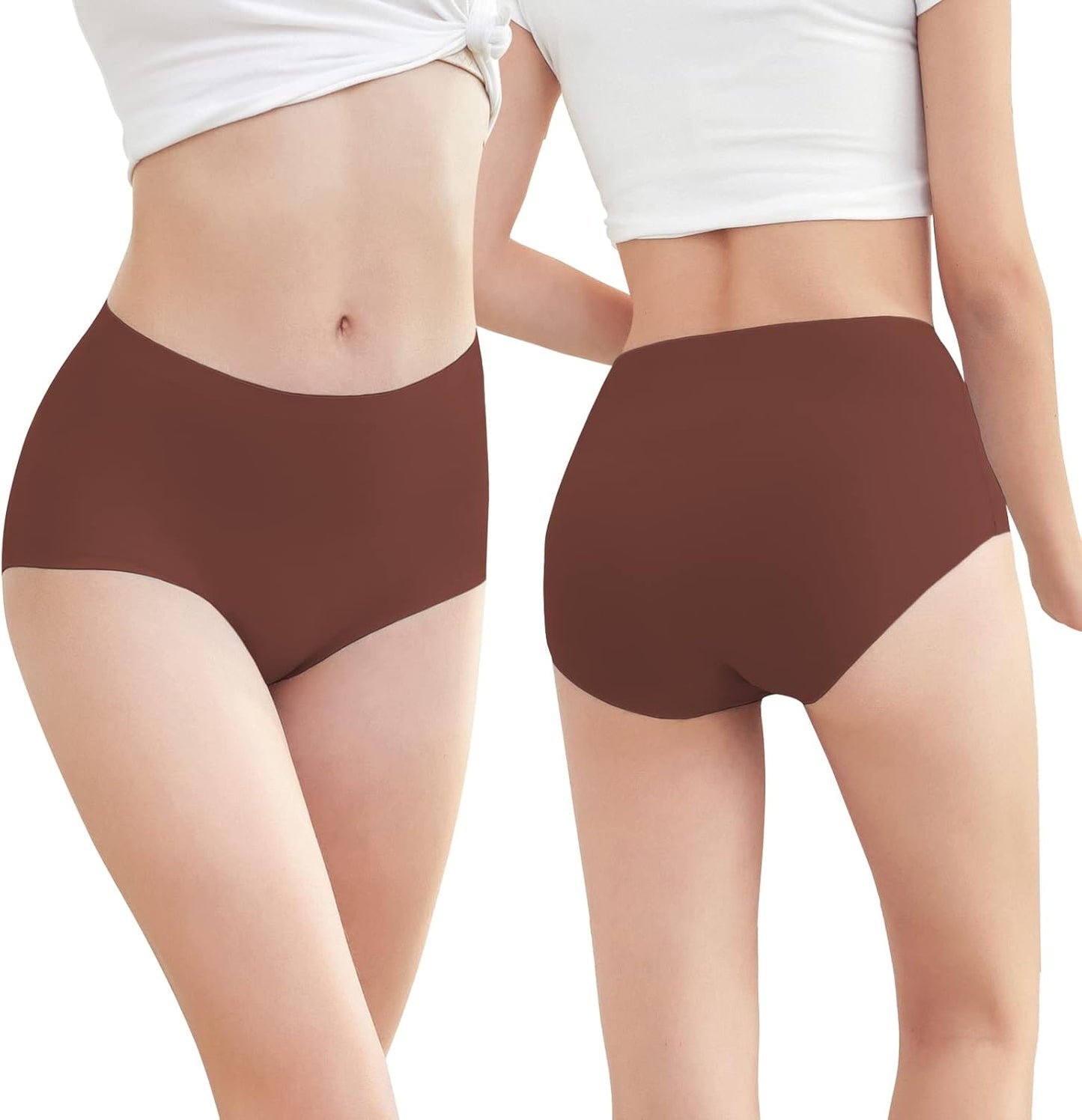 High Waist Briefs Underwear for Women Seamless Panties Multi Pack