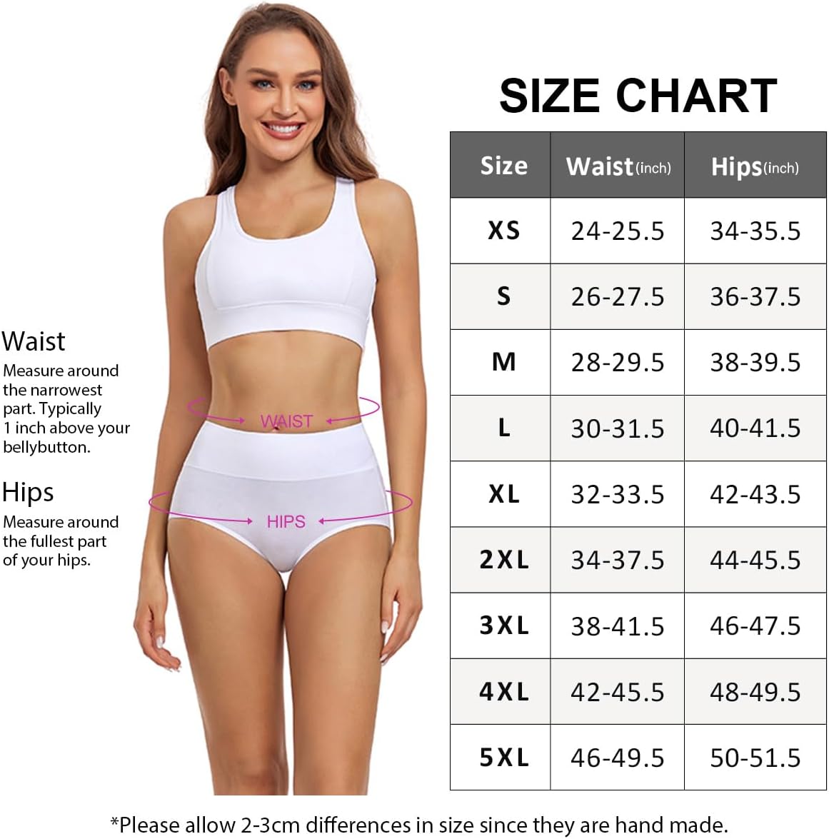 SMZ Women's Cotton Underwear High Waisted Ladies Panties Full Coverage Briefs 4 Pack (Regular & Plus Size)