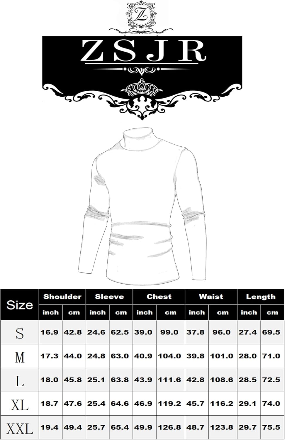 Mens Mock Neck T Shirts Pullover High Neck Turtleneck Premium Long Sleeve Sweaters for Men