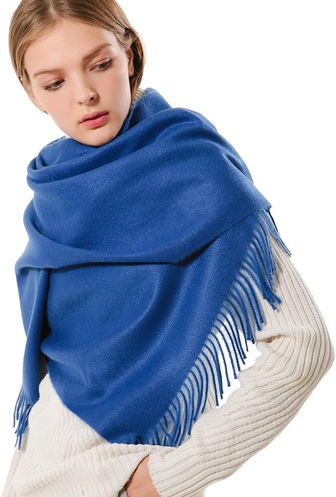 Womens Thick Soft Pashmina Shawl Wrap Scarf Warm Solid Color Stole