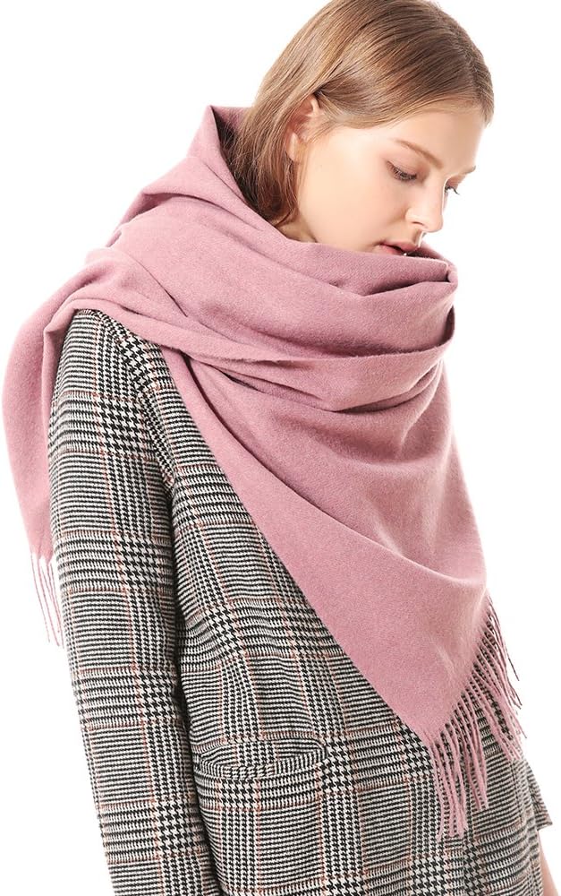 Womens Thick Soft Pashmina Shawl Wrap Scarf Warm Solid Color Stole