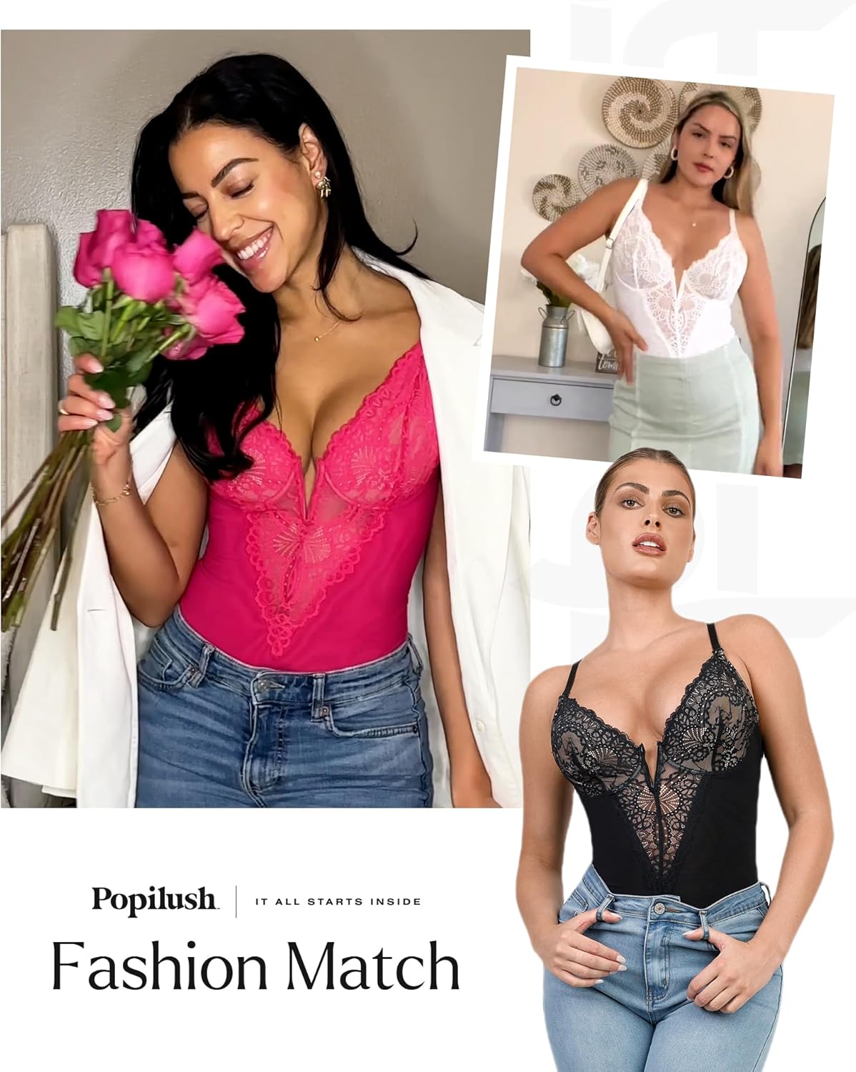 Lace Shapewear Bodysuit Tummy Control Corset Tops V Neck Sleeveless Backless Body Suit Thongs