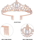 Hismart10th Birthday Decorations for Girl, It's My 10th Rose Gold Rhinestone Birthday Sash Crown Candles Cake Toppers Birthday Party Supplies for Daughter Teen Girl