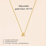 Hismart Initial Necklaces for Women Teen Girl Gifts 14k Gold Necklace Letter A-Z Dainty Choker Anniversary Birthday Jewelry Stocking Stuffers for Teens Girlfriend Wife