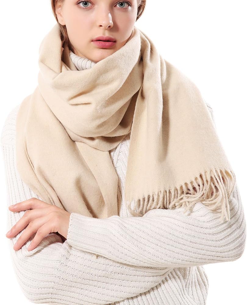 Womens Thick Soft Pashmina Shawl Wrap Scarf Warm Solid Color Stole