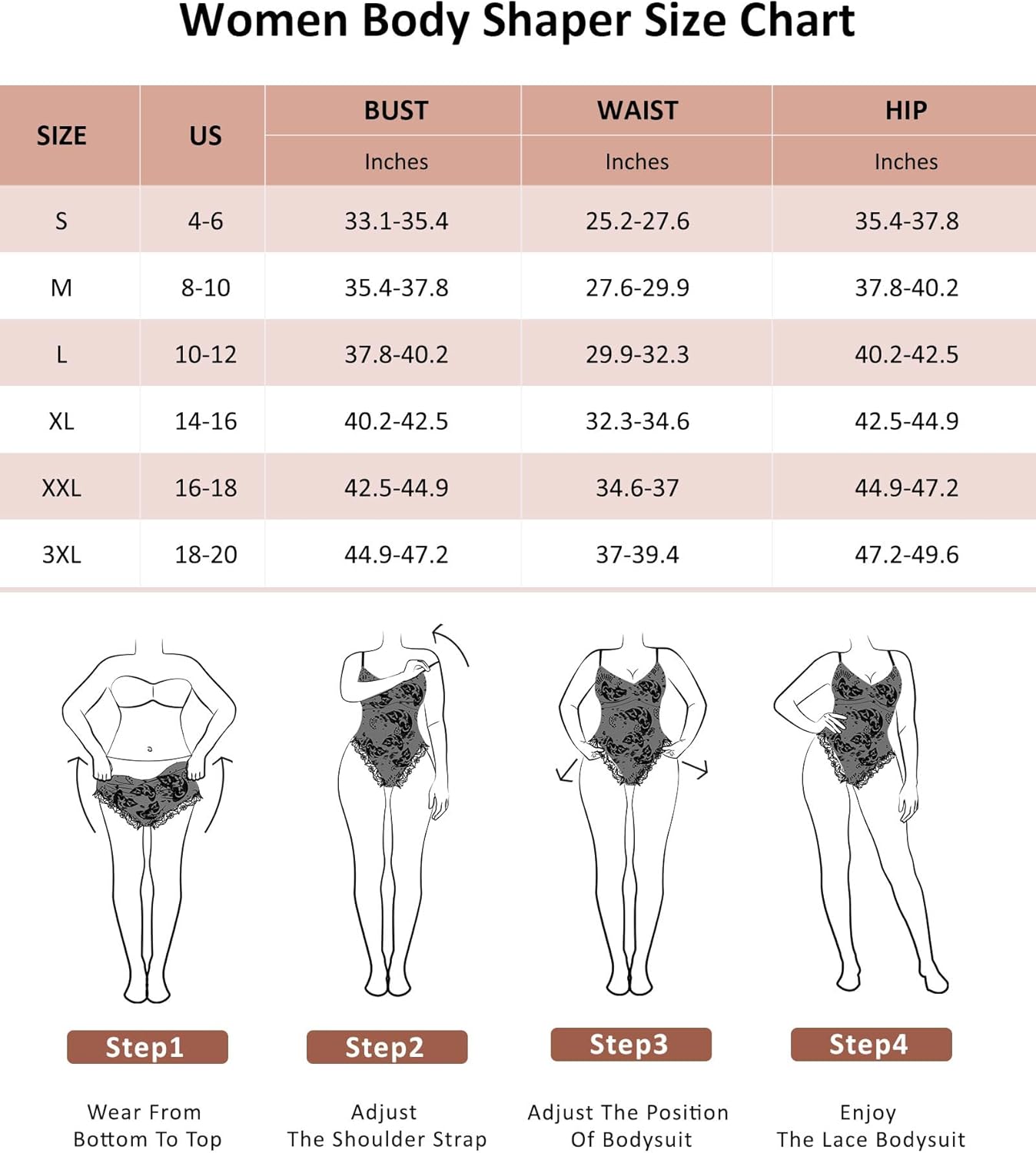 Shapewear Bodysuits for Women Lace Shapewear Tummy Control V-Neck Sleeveless Bodysuit Tops Jumpsuit