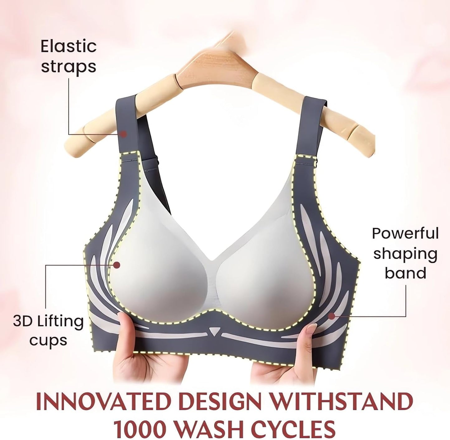 SMZ Seamless Bra Caralush Wmstylist Lushfitting Wireless Bra No Underwire Full Coverage Support Anti Sagging Bra