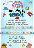 Btysun First Day of School Bracelet Back to School Gifts Matching Mother Daughter Son Bracelets Clay Bead Bracelet Birthday Christmas Jewelry