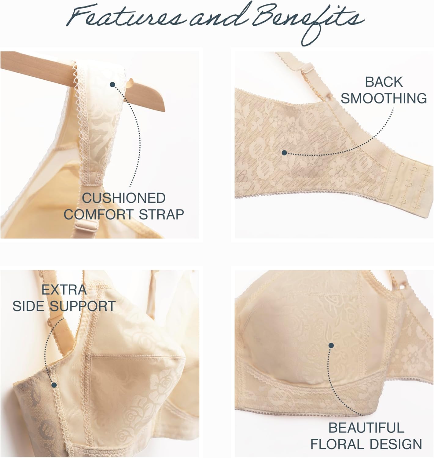 Women's 18 Hour Full-Coverage Comfort-Strap Wireless Bra, Multipack