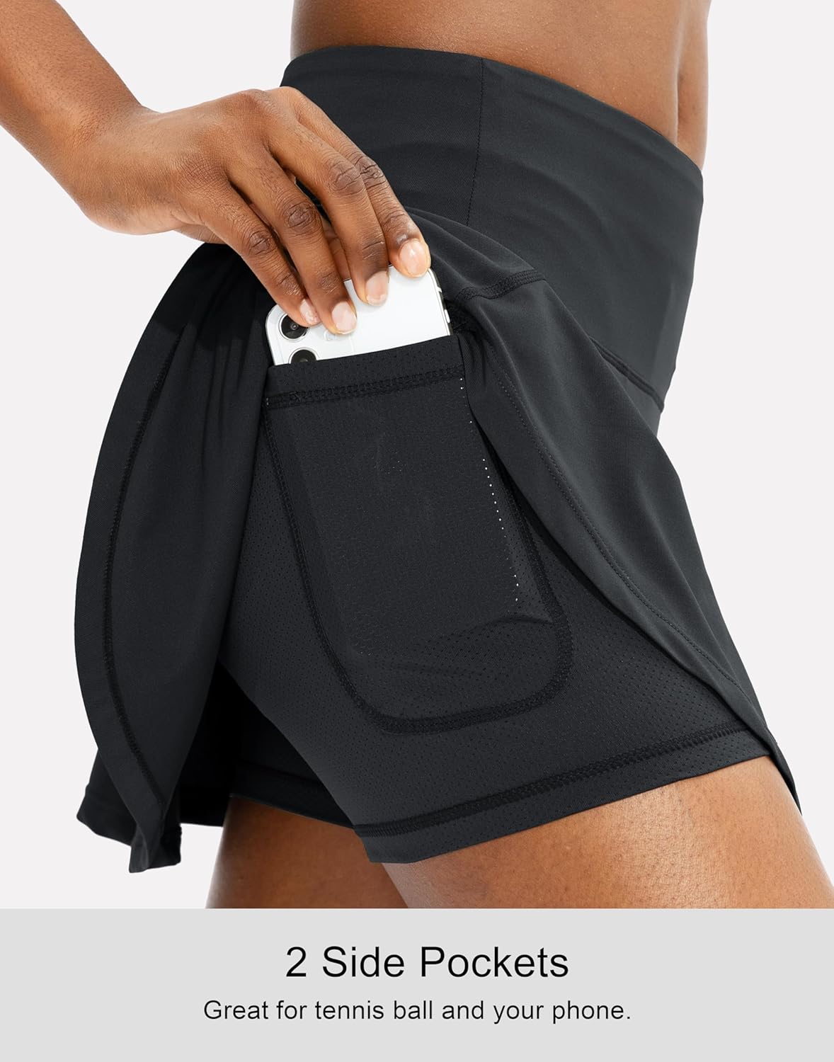 Tennis Skirt for Women with 4 Pockets Women's High Waisted Athletic Golf Skorts Skirts for Running Casual