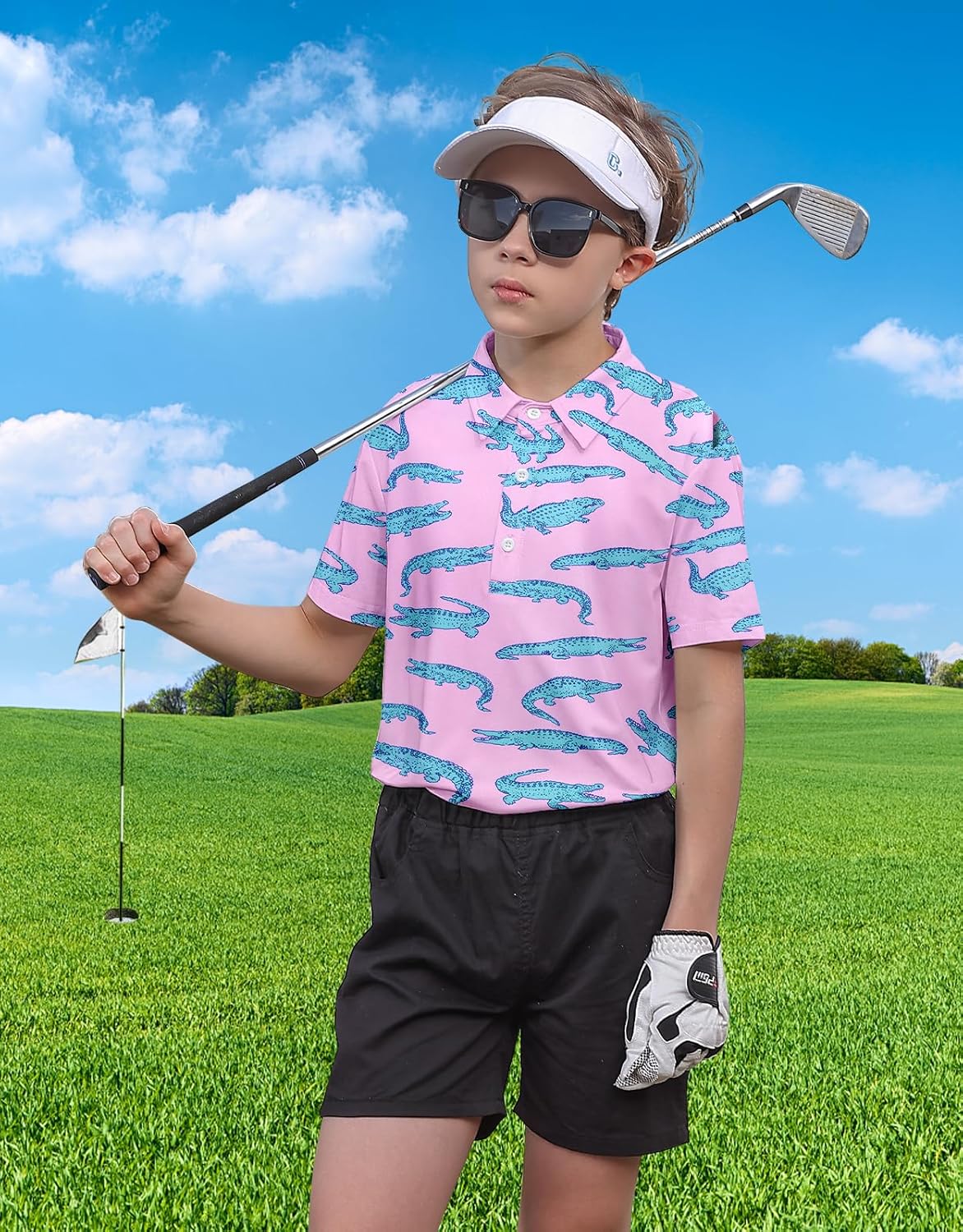 Boy's Polo Shirt Short Sleeve Golf Shirts for School Uniform Active 5-14 Years
