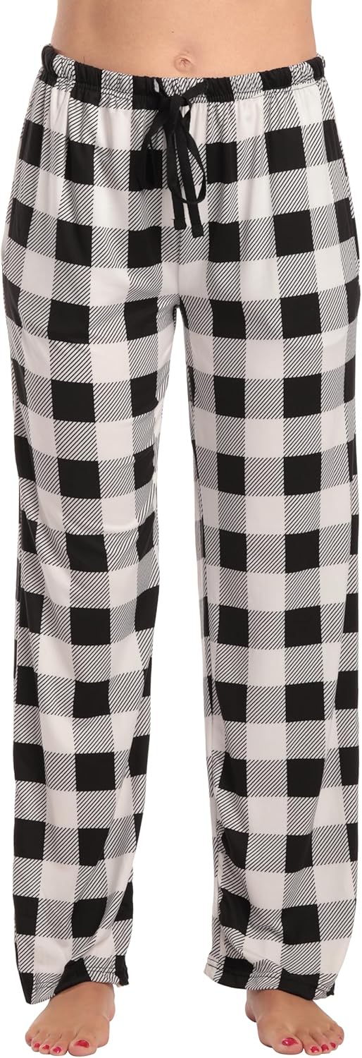 SMZ Women Buffalo Plaid Pajama Pants