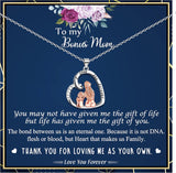 Hismart Mom Gift for Mothers Day Love Heart Necklaces for Women Bonus Mom Stepmom Gifts Mother Daughter Necklace Gifts for Mom from Daughter Son