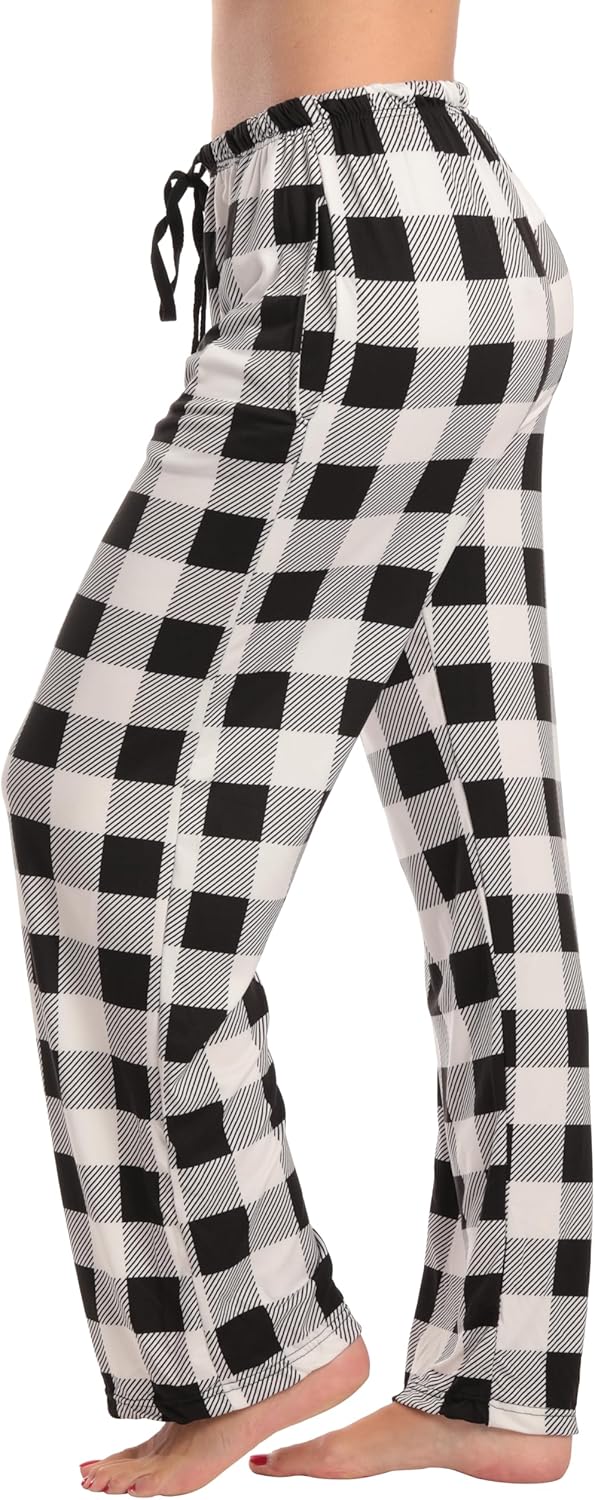 SMZ Women Buffalo Plaid Pajama Pants