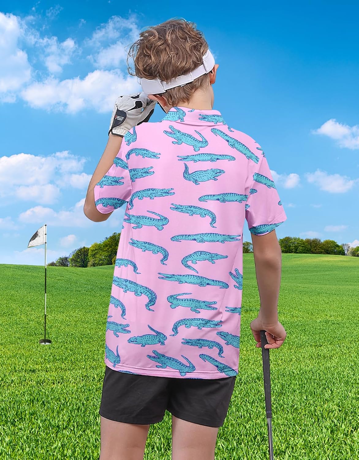 Boy's Polo Shirt Short Sleeve Golf Shirts for School Uniform Active 5-14 Years