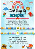 Btysun First Day of School Bracelet Back to School Gifts Matching Mother Daughter Son Bracelets Clay Bead Bracelet Birthday Christmas Jewelry