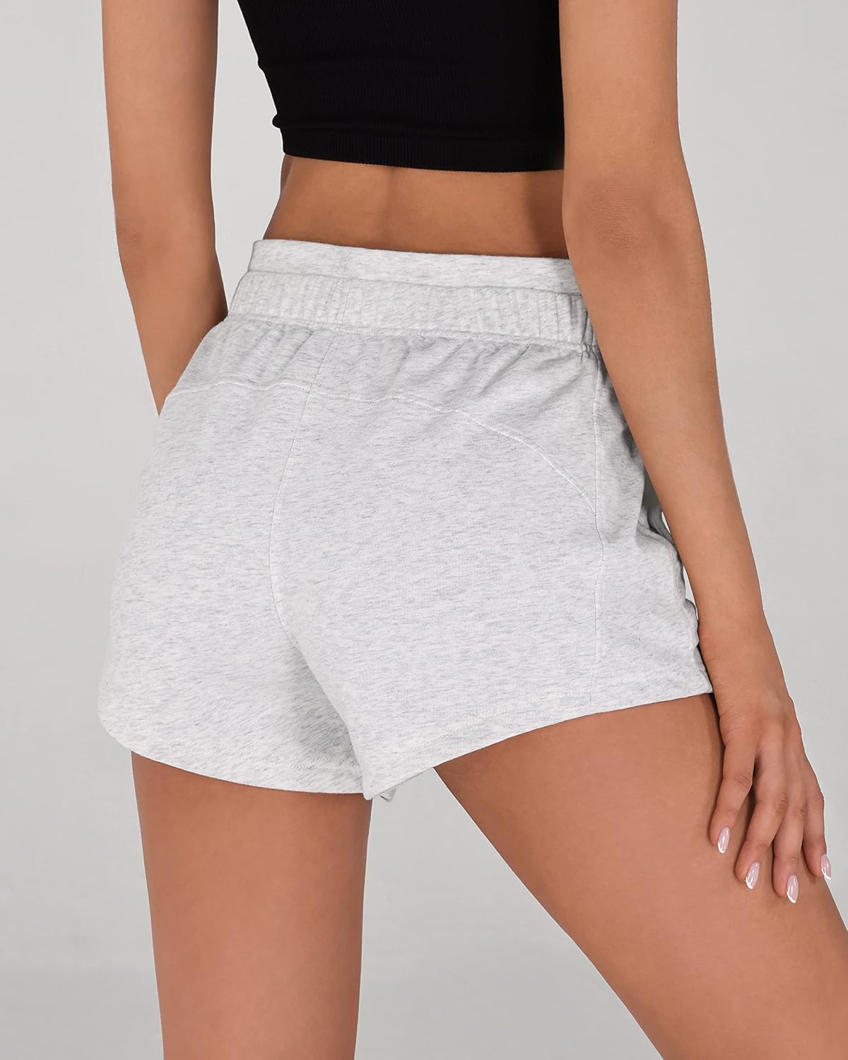 Women's Sweat Shorts with Pockets Cotton French Terry Drawstring Summer Workout Casual Lounge Shorts