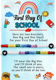 Btysun First Day of School Bracelet Back to School Gifts Matching Mother Daughter Son Bracelets Clay Bead Bracelet Birthday Christmas Jewelry