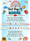 Btysun First Day of School Bracelet Back to School Gifts Matching Mother Daughter Son Bracelets Clay Bead Bracelet Birthday Christmas Jewelry