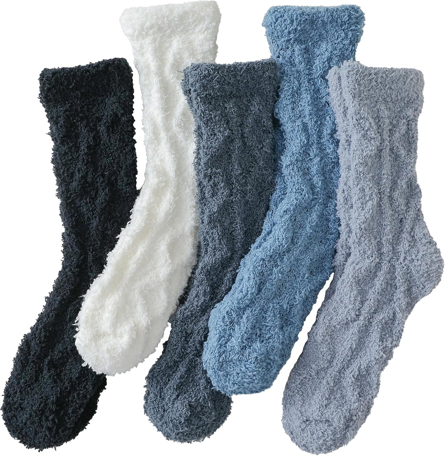 SMZ Fuzzy Socks Soft Cozy Fluffy Slipper Winter Warm Plush Socks Christmas Stocking Stuffers Gifts for Women