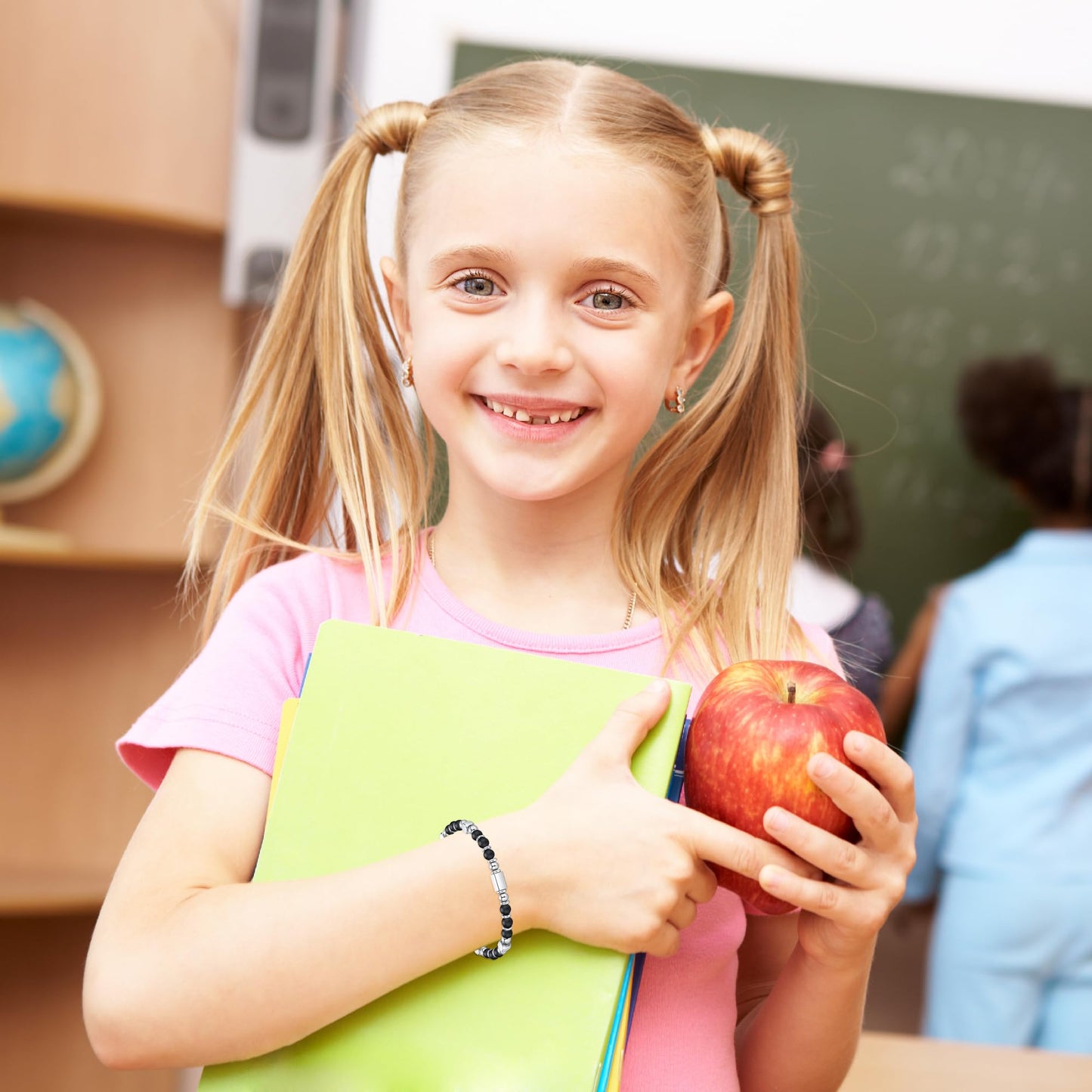 Back to School Gifts, Tiny Natural Stone First Day of School Back to School Bracelet Gifts for Girls Students Daughter Granddaughter Niece Sister Friend
