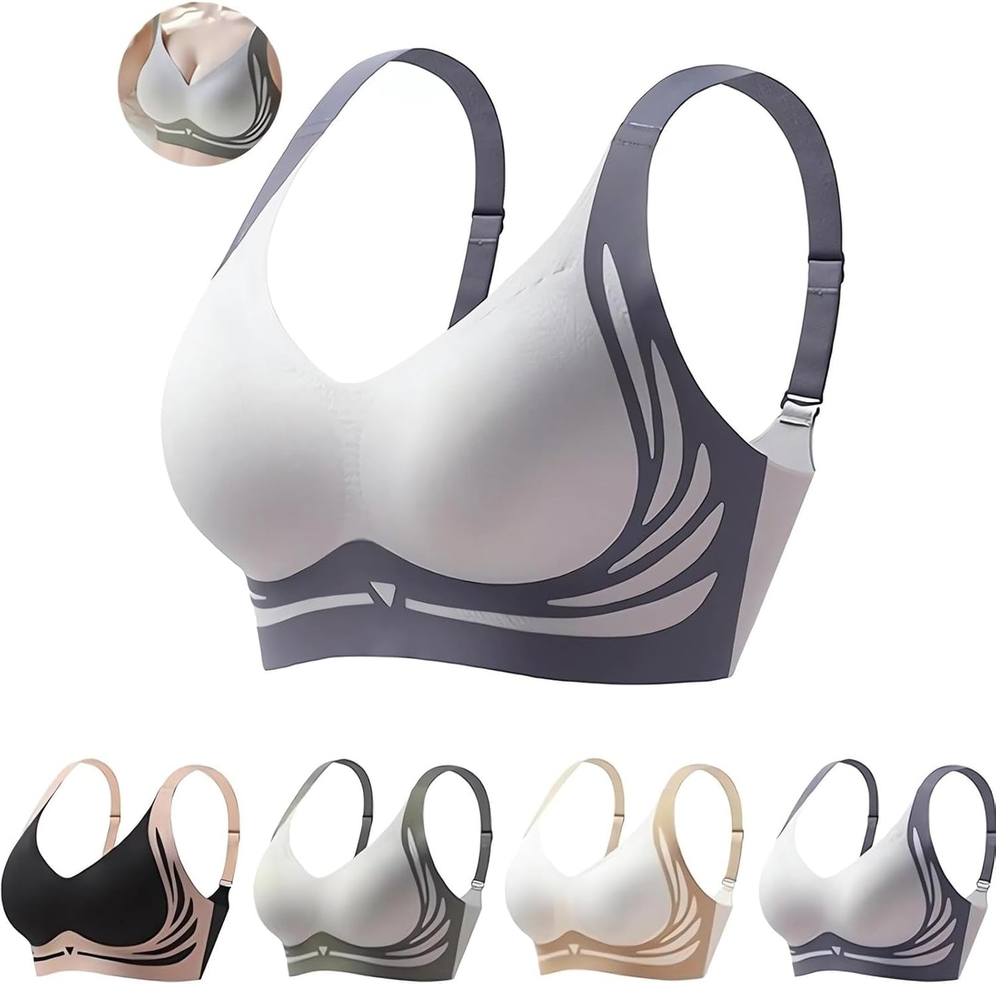 SMZ Seamless Bra Caralush Wmstylist Lushfitting Wireless Bra No Underwire Full Coverage Support Anti Sagging Bra
