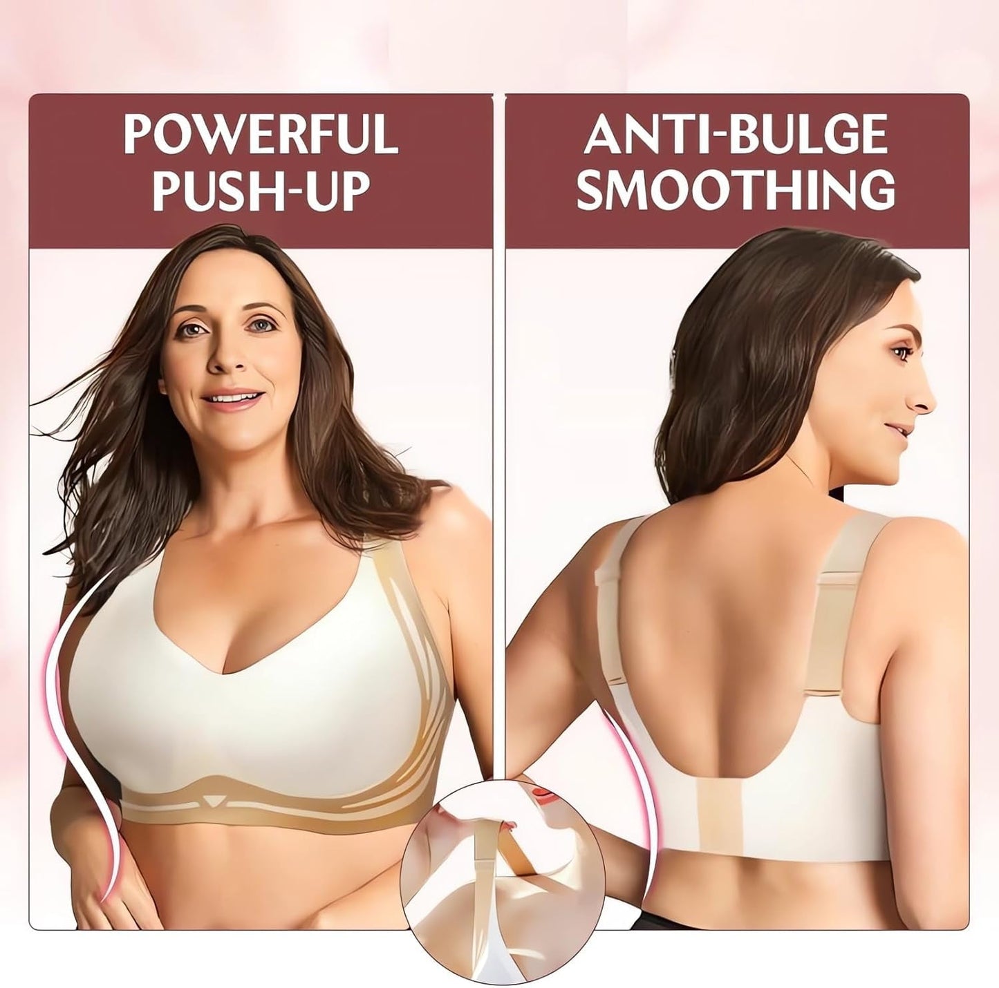 SMZ Seamless Bra Caralush Wmstylist Lushfitting Wireless Bra No Underwire Full Coverage Support Anti Sagging Bra