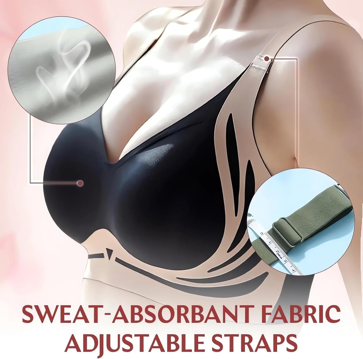 SMZ Seamless Bra Caralush Wmstylist Lushfitting Wireless Bra No Underwire Full Coverage Support Anti Sagging Bra