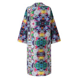 Vintage Print Slim Embroidery Women's Trench Coats