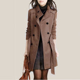 Slim Fit Europe Style Women's Trench Coats