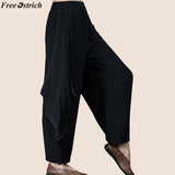 Women Casual Loose Ruffle Wide Leg  Sweatpants