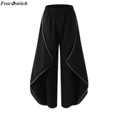 Women Casual Loose Ruffle Wide Leg  Sweatpants