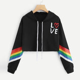 Rainbow Letter Print Women's Sweatshirt