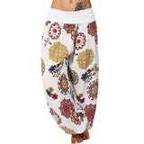 Women's Loose Floral Print Drawstring Pants