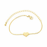 Silver Color Heart Bracelet & Bangle for Women