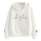 Women  Cute Cat Print Sweatshirt