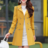 Slim Fit Lapel Women's Trench Coats