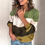 Women's  O neck Long sleeved  Knit Sweater