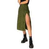 Open Cross Printed Half Length Skirt