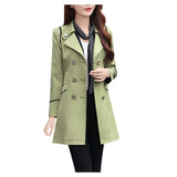 Slim Fit Lapel Women's Trench Coats