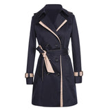 Turn down Collar  Slim Long Women's Trench Coats