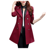 Slim Fit Lapel Women's Trench Coats