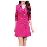 Slim Fit Lapel Women's Trench Coats