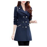 Slim Fit Lapel Women's Trench Coats