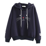 Women  Cute Cat Print Sweatshirt