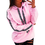 Women Long Sleeve Solid Hooded Pullover Tops